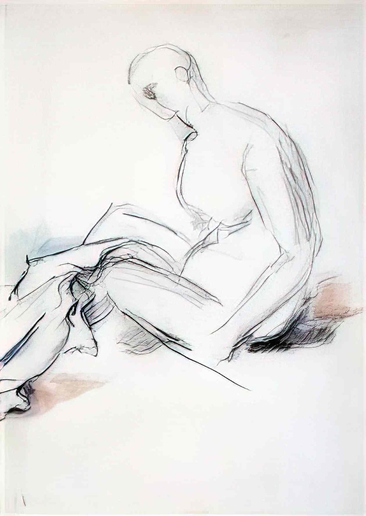 Paul Cezanne seated nude Art A4 Photo Print
