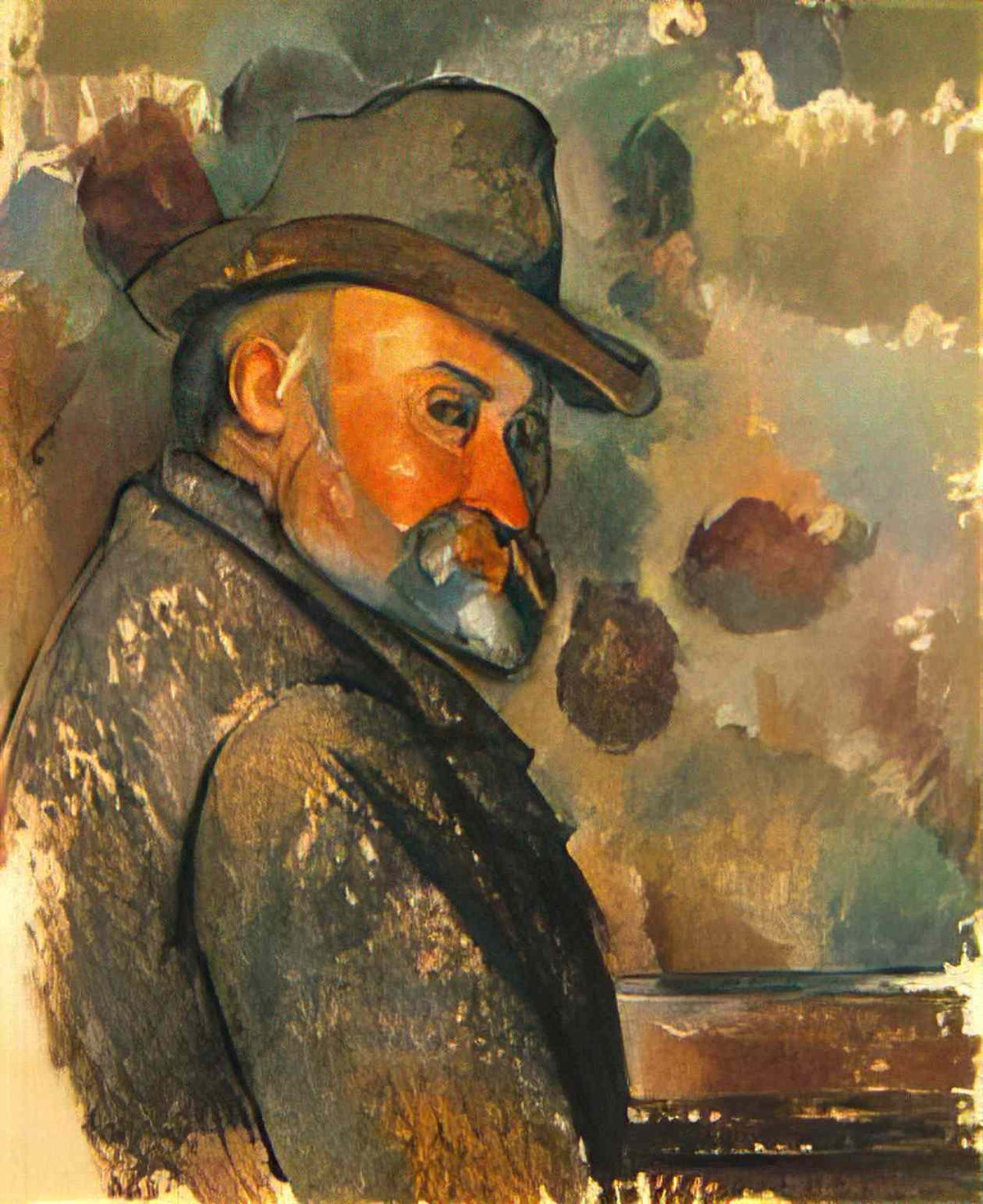 Paul Cezanne self portrait in a felt hat 1894(2) Art A4 Photo Print