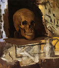 Paul Cezanne still life skull and waterjug Art A4 Photo Print