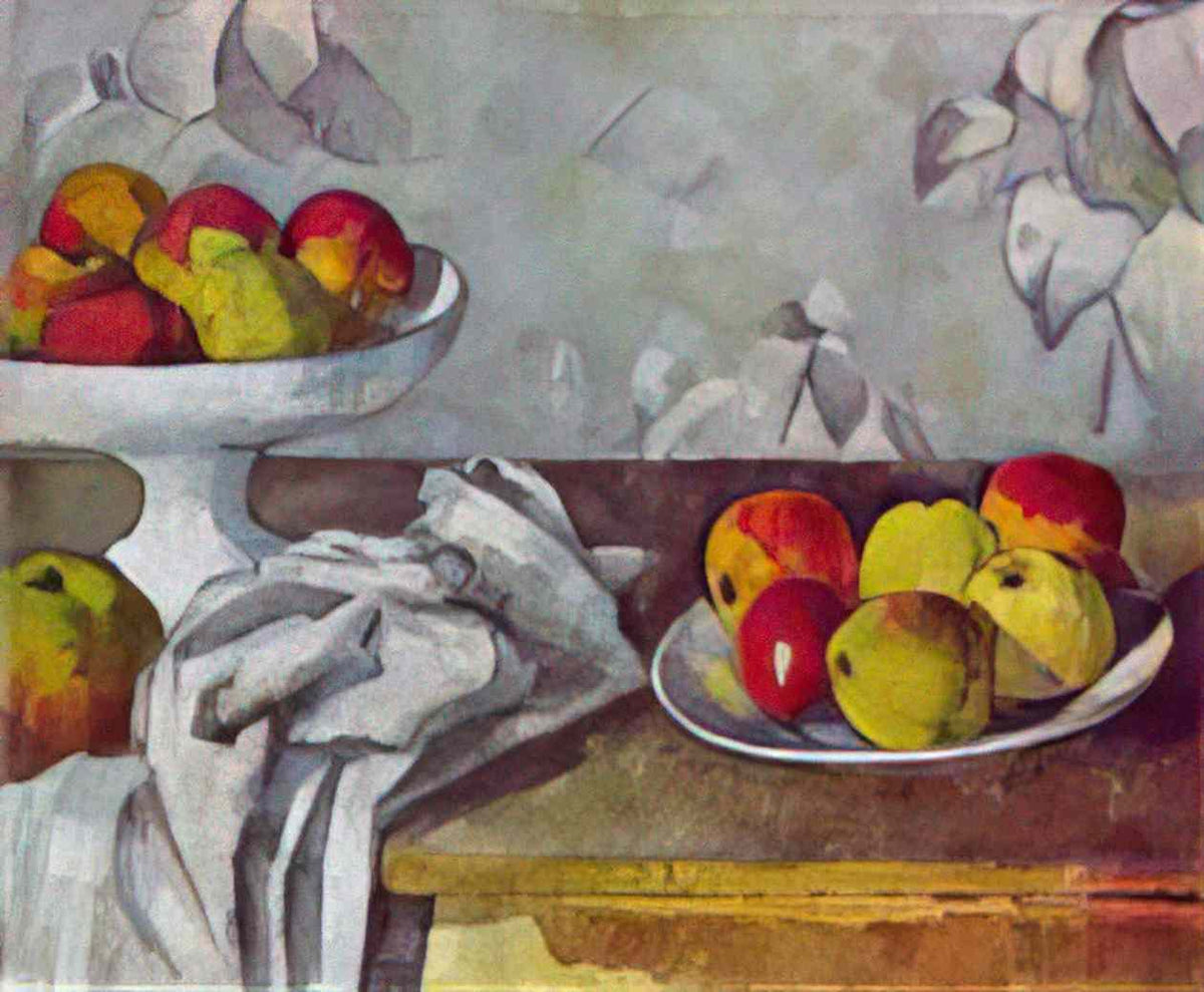 Paul Cezanne still life with apples and fruit bowl 1882 Art A4 Photo Print
