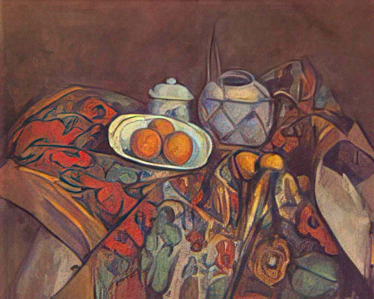 Paul Cezanne still life with oranges 1900 Art A4 Photo Print