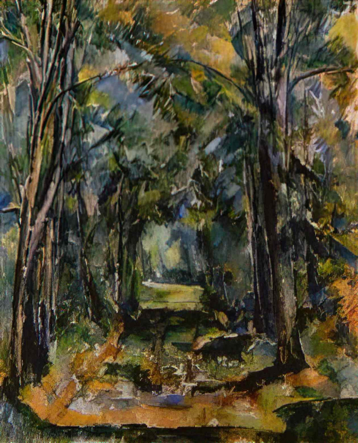 Paul Cezanne the alley at chantilly 1888 2 Art A4 Photo Print