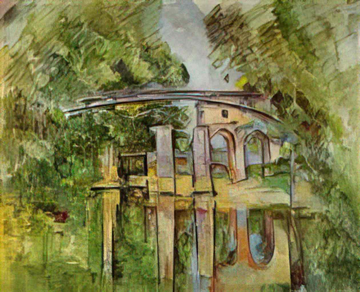 Paul Cezanne the aqueduct and lock Art A4 Photo Print