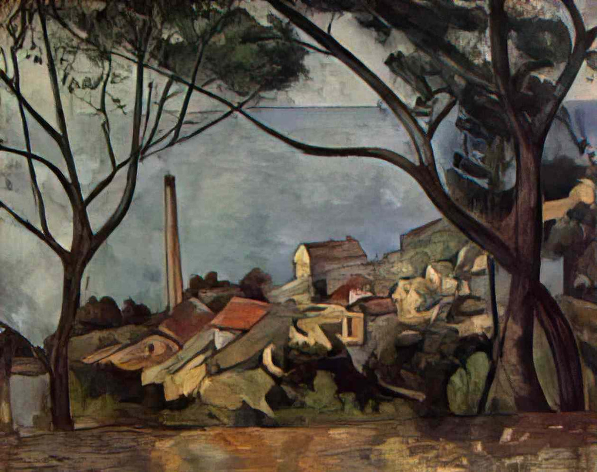 Paul Cezanne the sea at l estaque 1878 Art A4 Photo Print