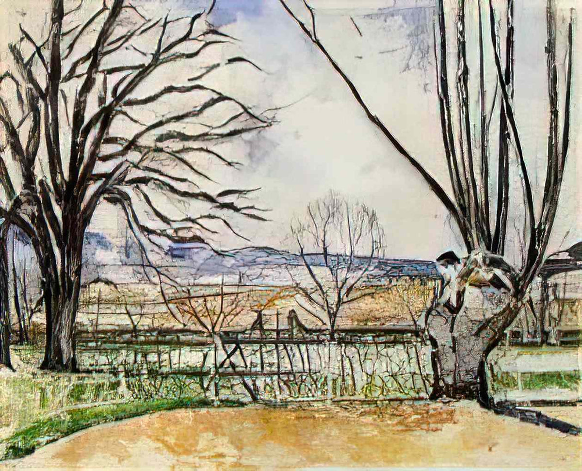 Paul Cezanne the trees of jas de bouffan in spring Art A4 Photo Print