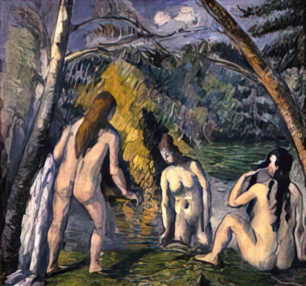 Paul Cezanne three bathers Art A4 Photo Print
