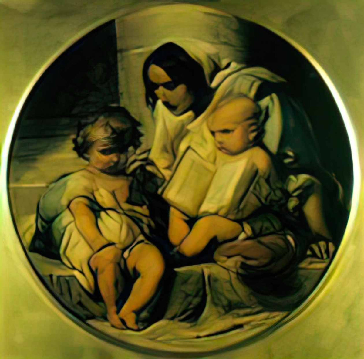 Paul Delaroche a child learning to read Art A4 Photo Print