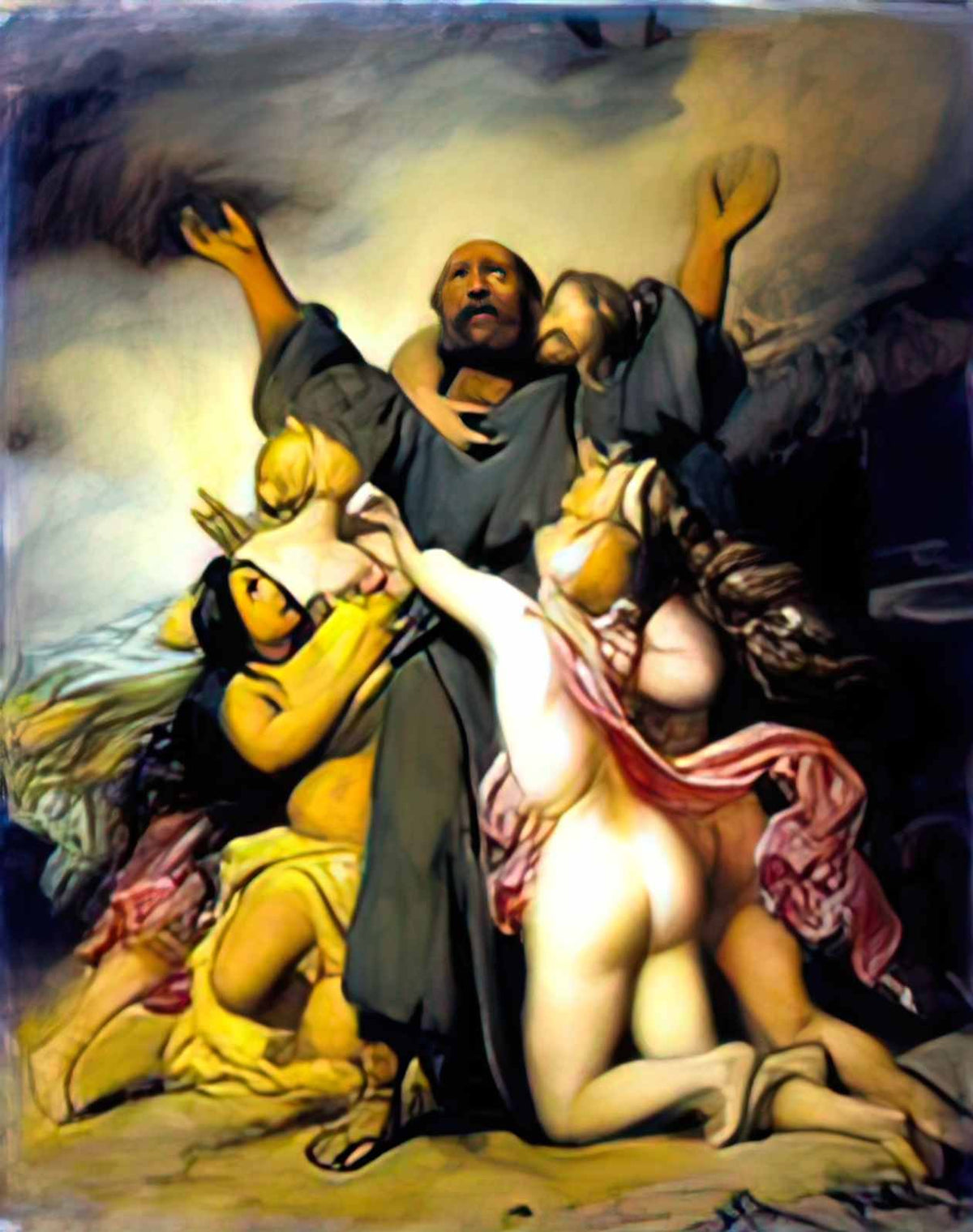 Paul Delaroche the temptation of s anthony Art A4 Photo Print