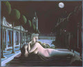 Paul Delvaux a siren in full moonlight Art A4 Photo Print