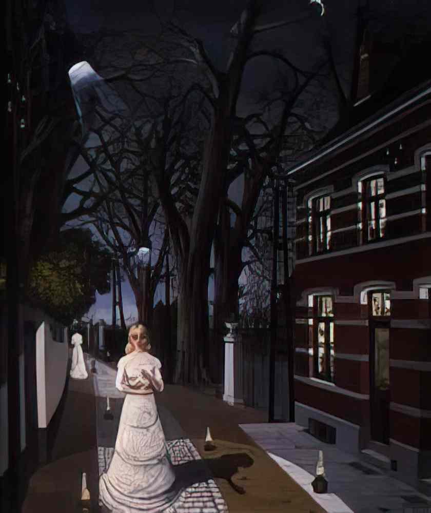 Paul Delvaux all the lights 1962 Art A4 Photo Print