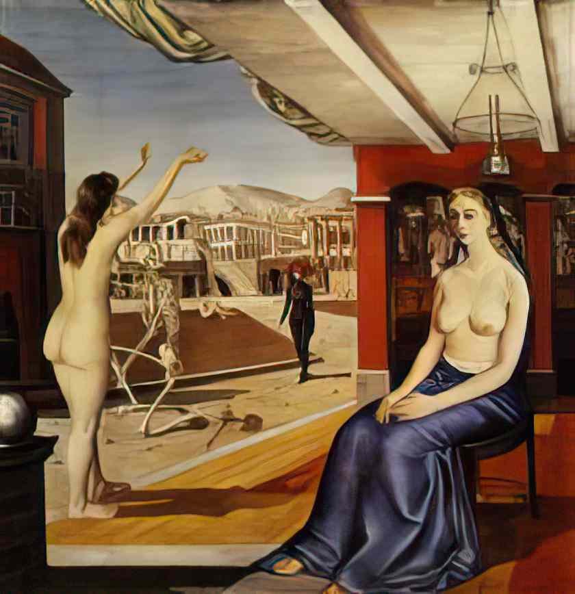 Paul Delvaux call 1944 Art A4 Photo Print