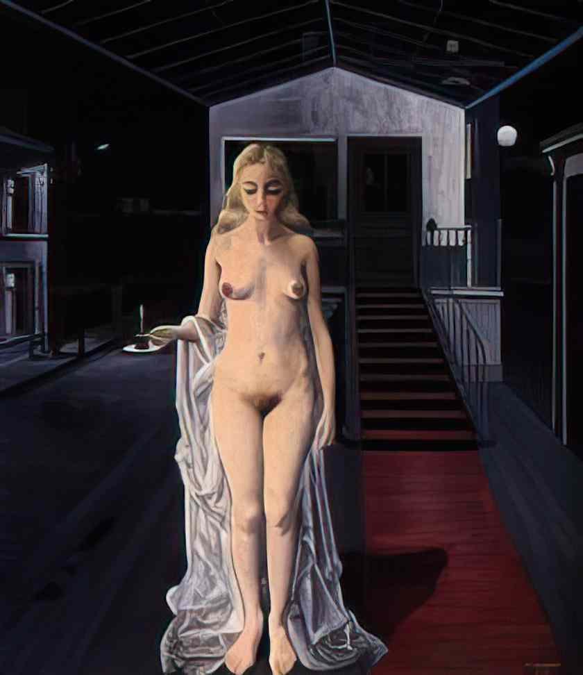 Paul Delvaux chrysis 1967 Art A4 Photo Print