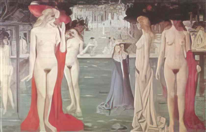 Paul Delvaux dryads 1966 Art A4 Photo Print