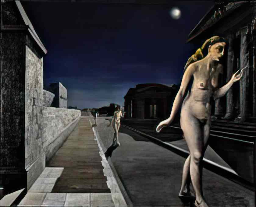 Paul Delvaux echo 1943 Art A4 Photo Print