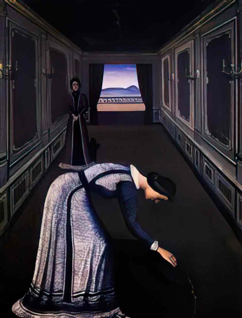Paul Delvaux femme a la rose 1936 Art A4 Photo Print