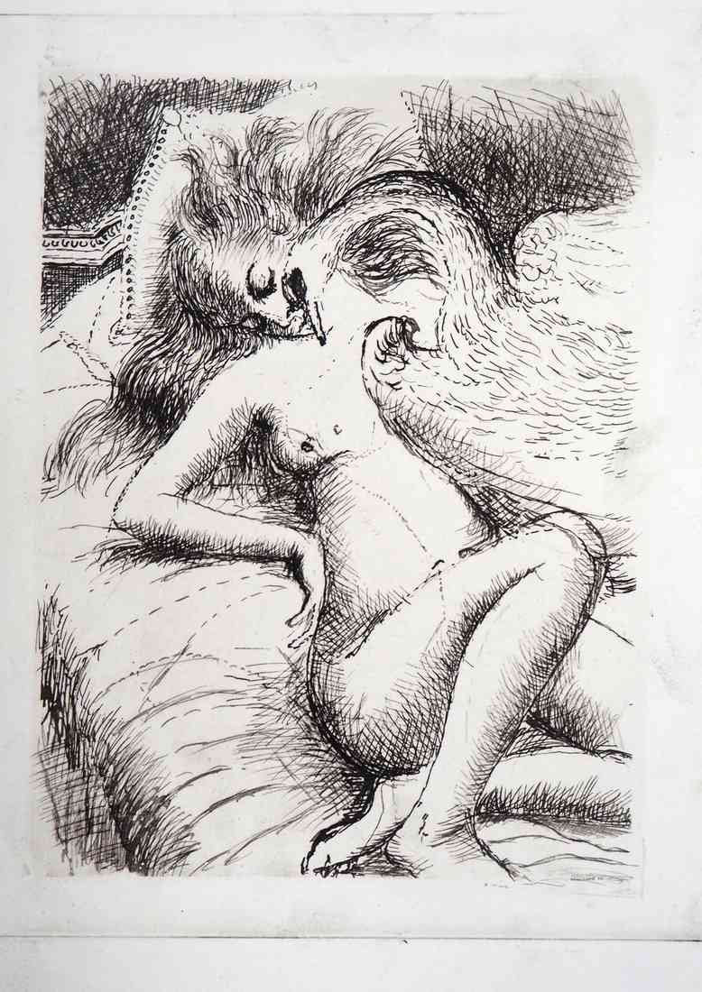 Paul Delvaux leda and the swan A4 Photo Print