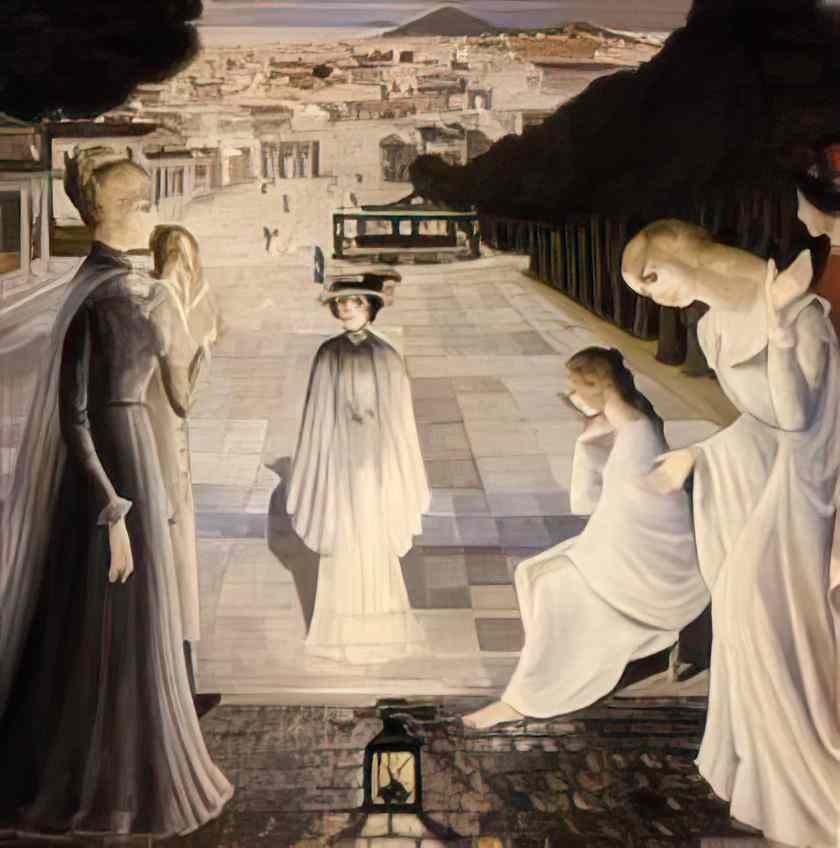Paul Delvaux messaging 1980 Art A4 Photo Print
