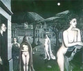 Paul Delvaux night garden Art A4 Photo Print