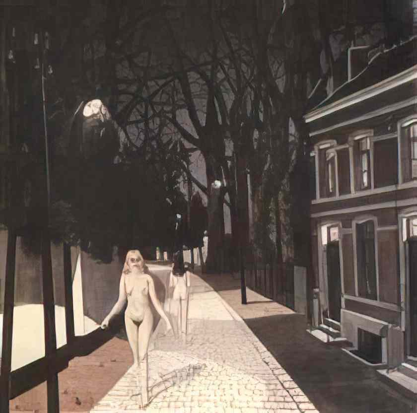 Paul Delvaux path 196 Art A4 Photo Print