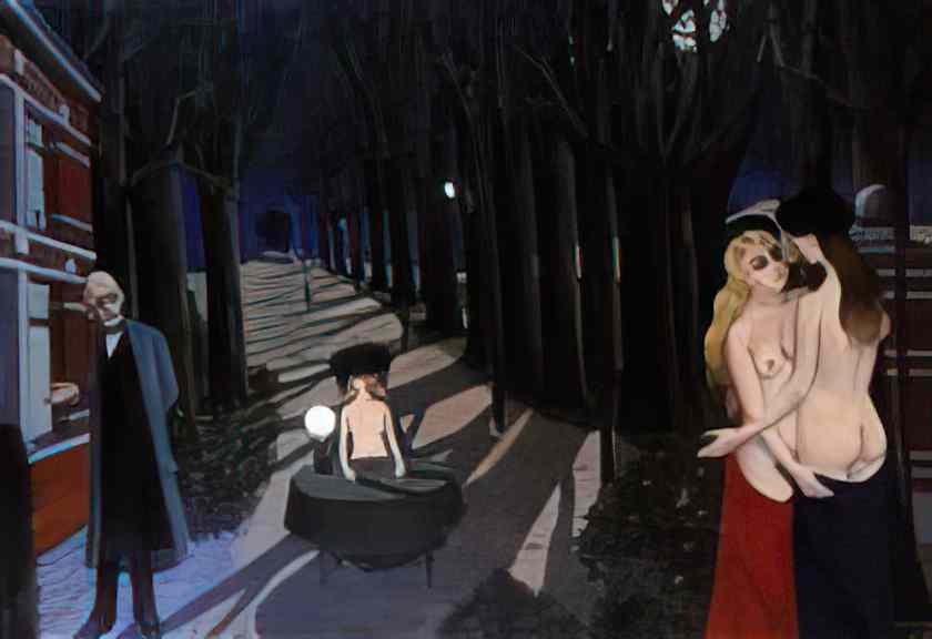 Paul Delvaux silent night 1962 Art A4 Photo Print