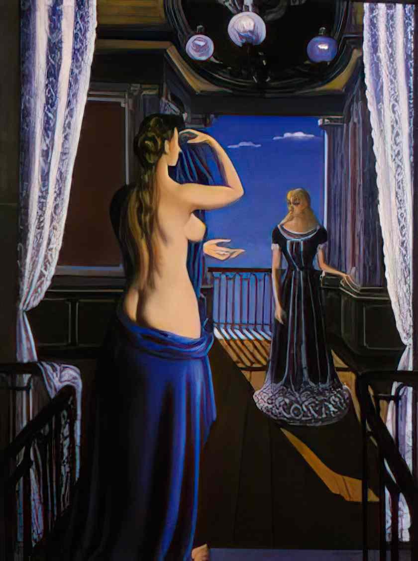 Paul Delvaux the balcony 1948 Art A4 Photo Print
