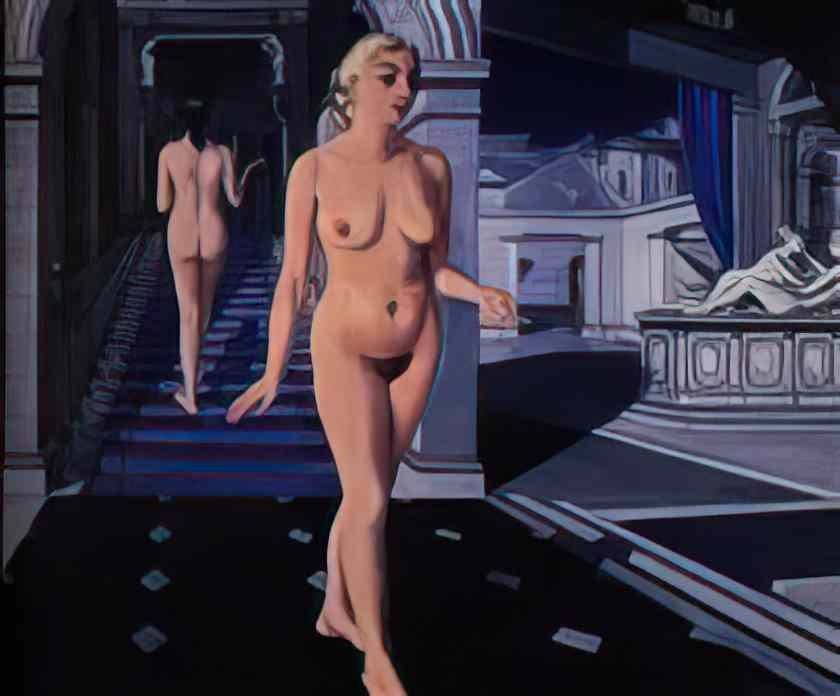 Paul Delvaux the staircase 1946 Art A4 Photo Print