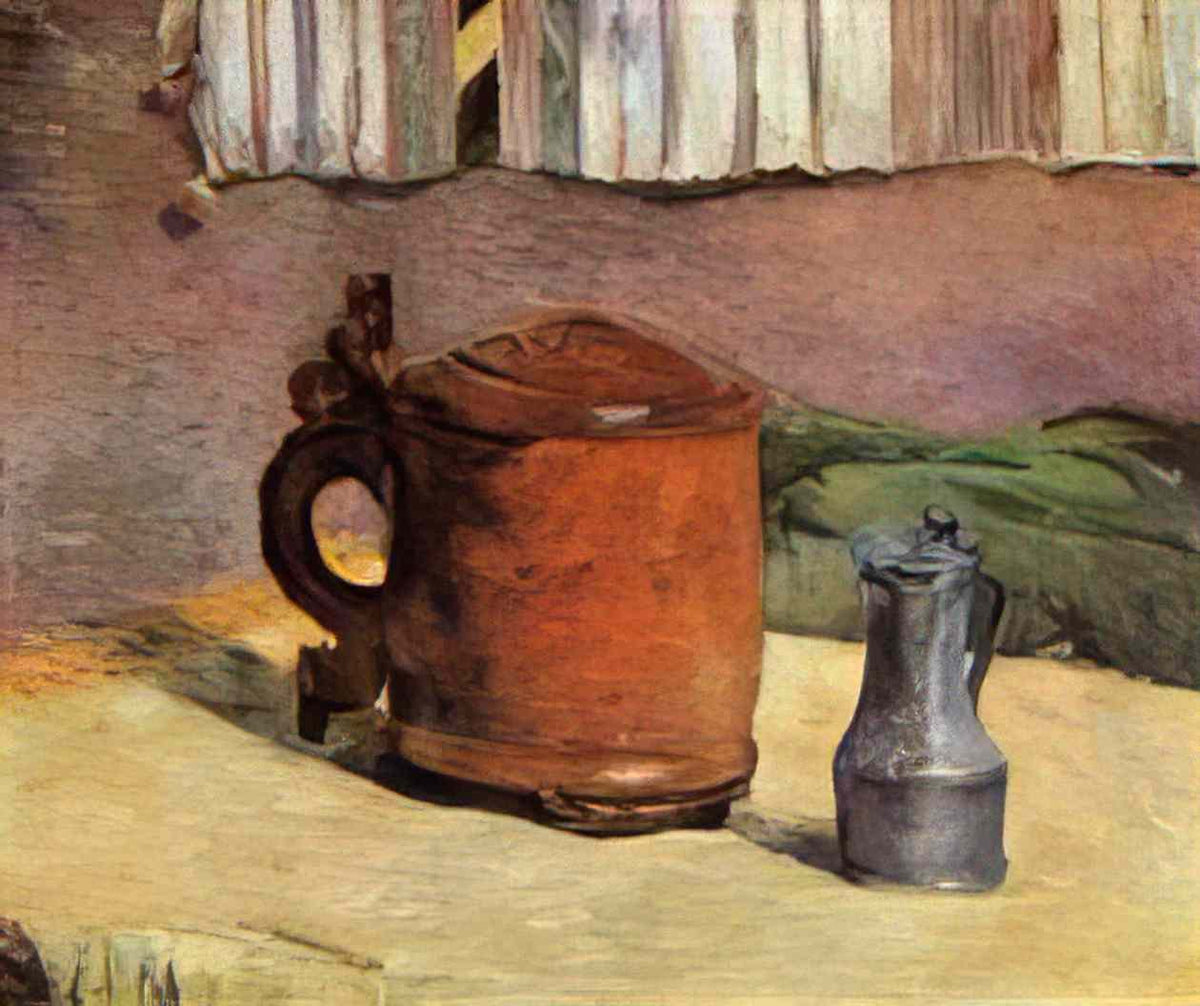 Paul Gauguin clay jug and irin mug 1880 Art A4 Photo Print