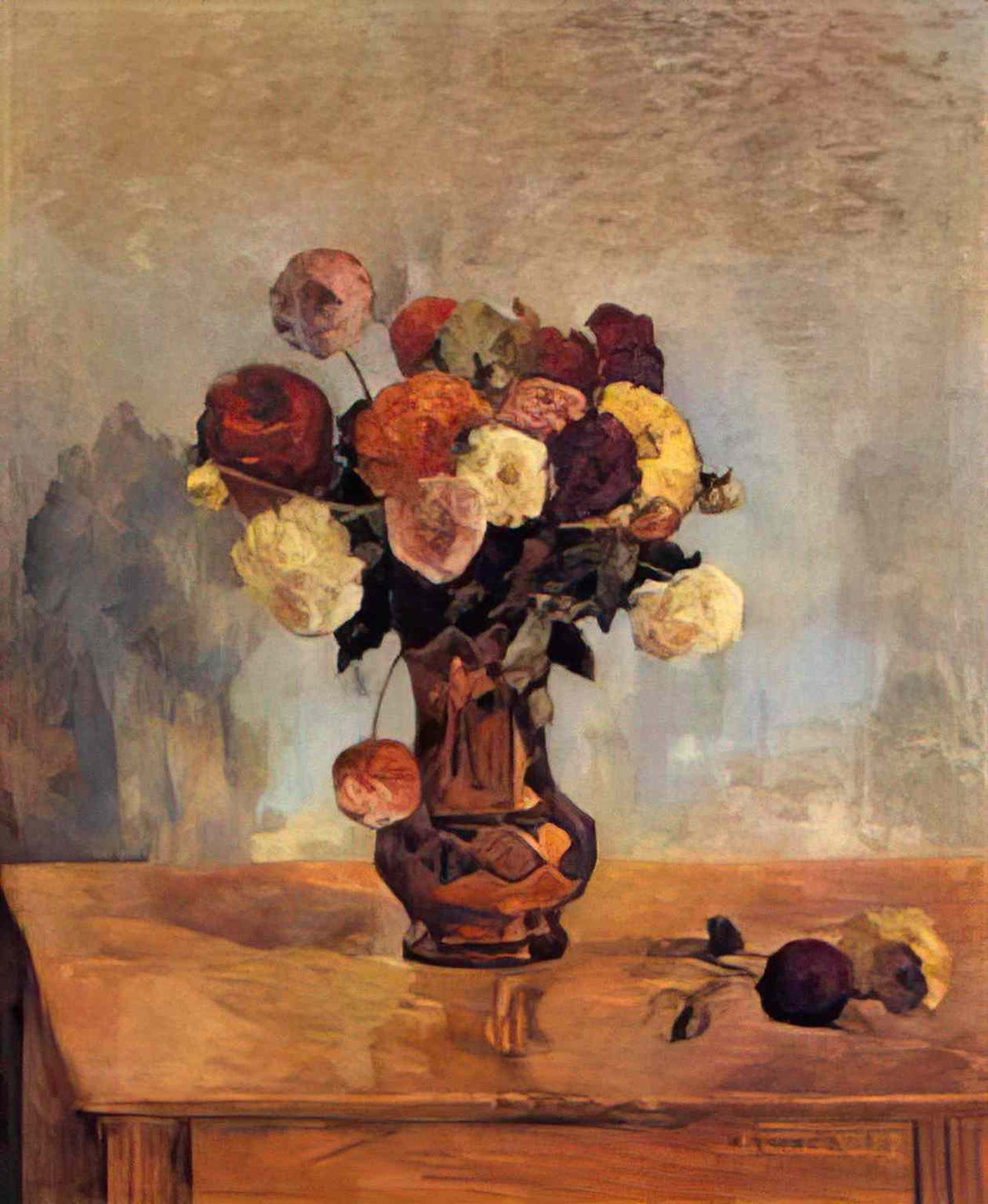 Paul Gauguin dahlias in a copper vase 1885 Art A4 Photo Print