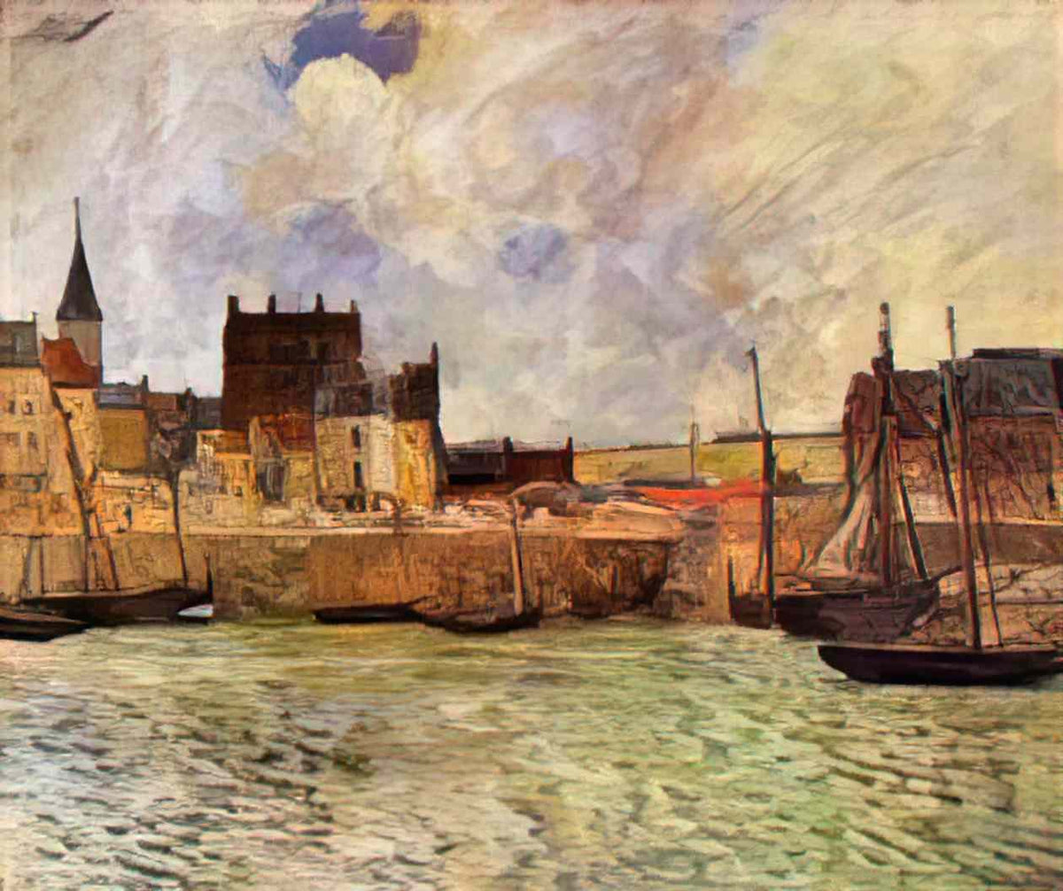 Paul Gauguin harbour scene dieppe Art A4 Photo Print