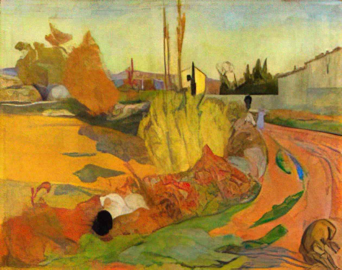 Paul Gauguin landscape at arles 1888 Art A4 Photo Print