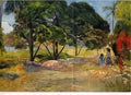 Paul Gauguin landscape with three trees 1892 Art A4 Photo Print