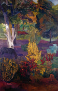 Paul Gauguin marquesan landscape with horses 1901 Art A4 Photo Print