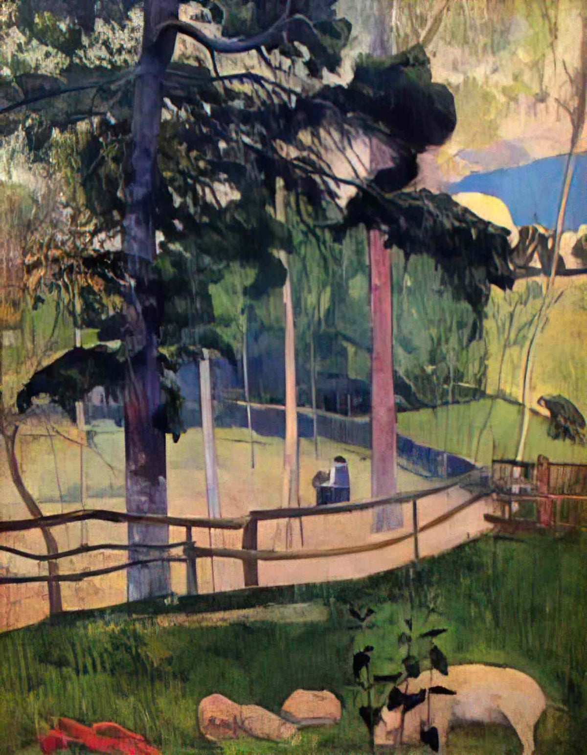 Paul Gauguin nostalgic promenade 1889 Art A4 Photo Print
