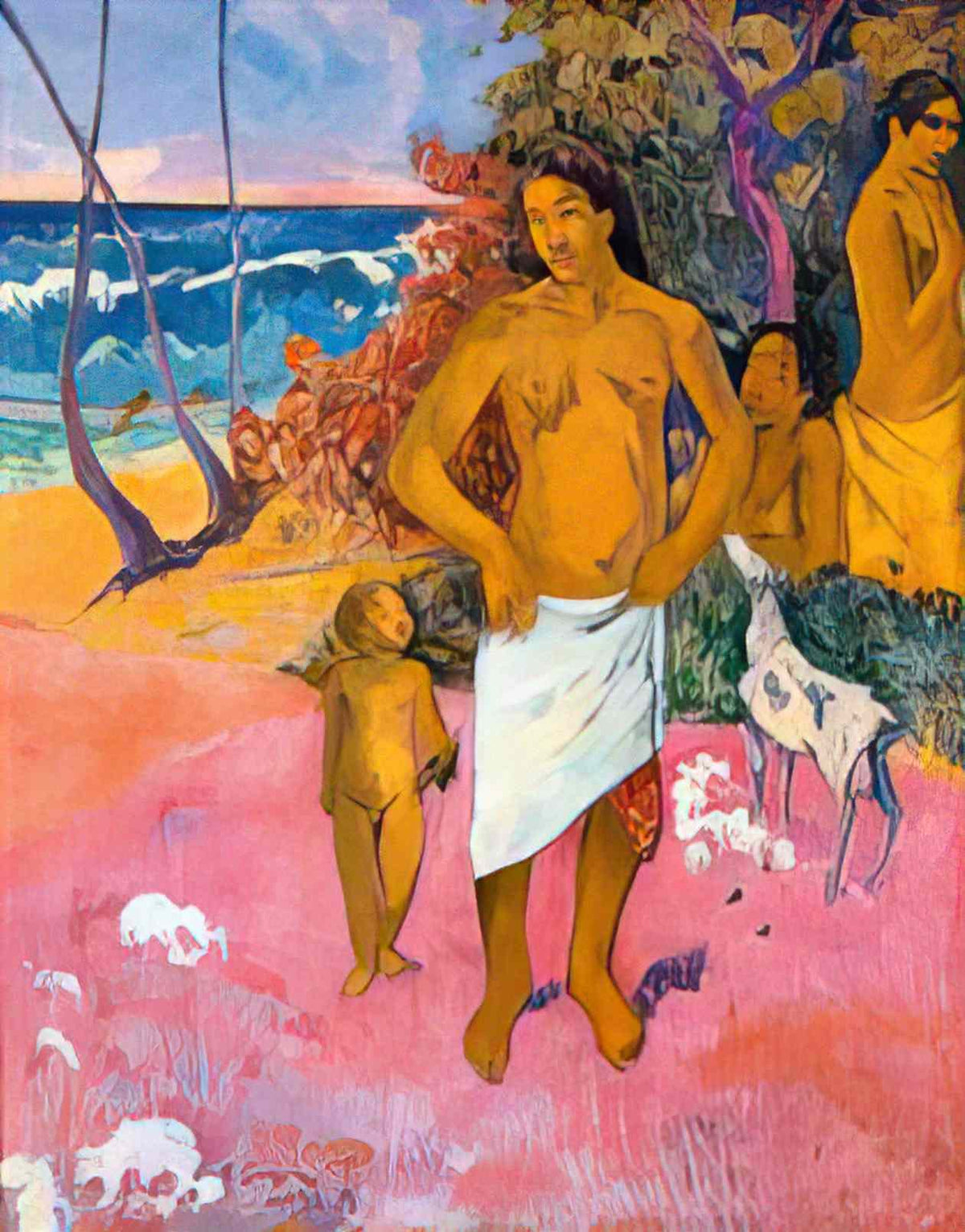 Paul Gauguin pg baigneurs 383x300mm Art A4 Photo Print