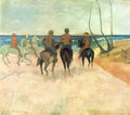 Paul Gauguin riders on the beach i Art A4 Photo Print