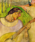Paul Gauguin self portrait with mandolin 1889 Art A4 Photo Print