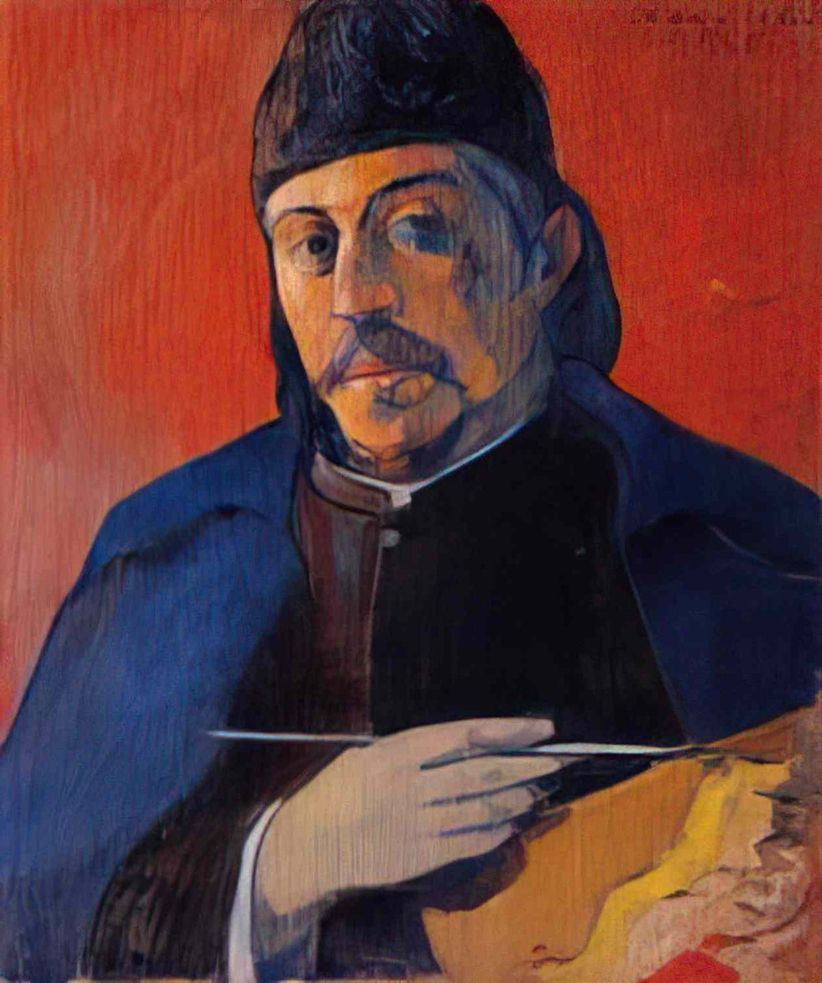 Paul Gauguin self portrait with palette 1894 Art A4 Photo Print