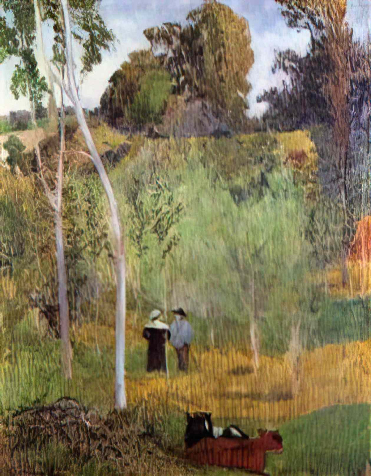 Paul Gauguin sheperd and sheperdess in a meadow 1888 Art A4 Photo Print