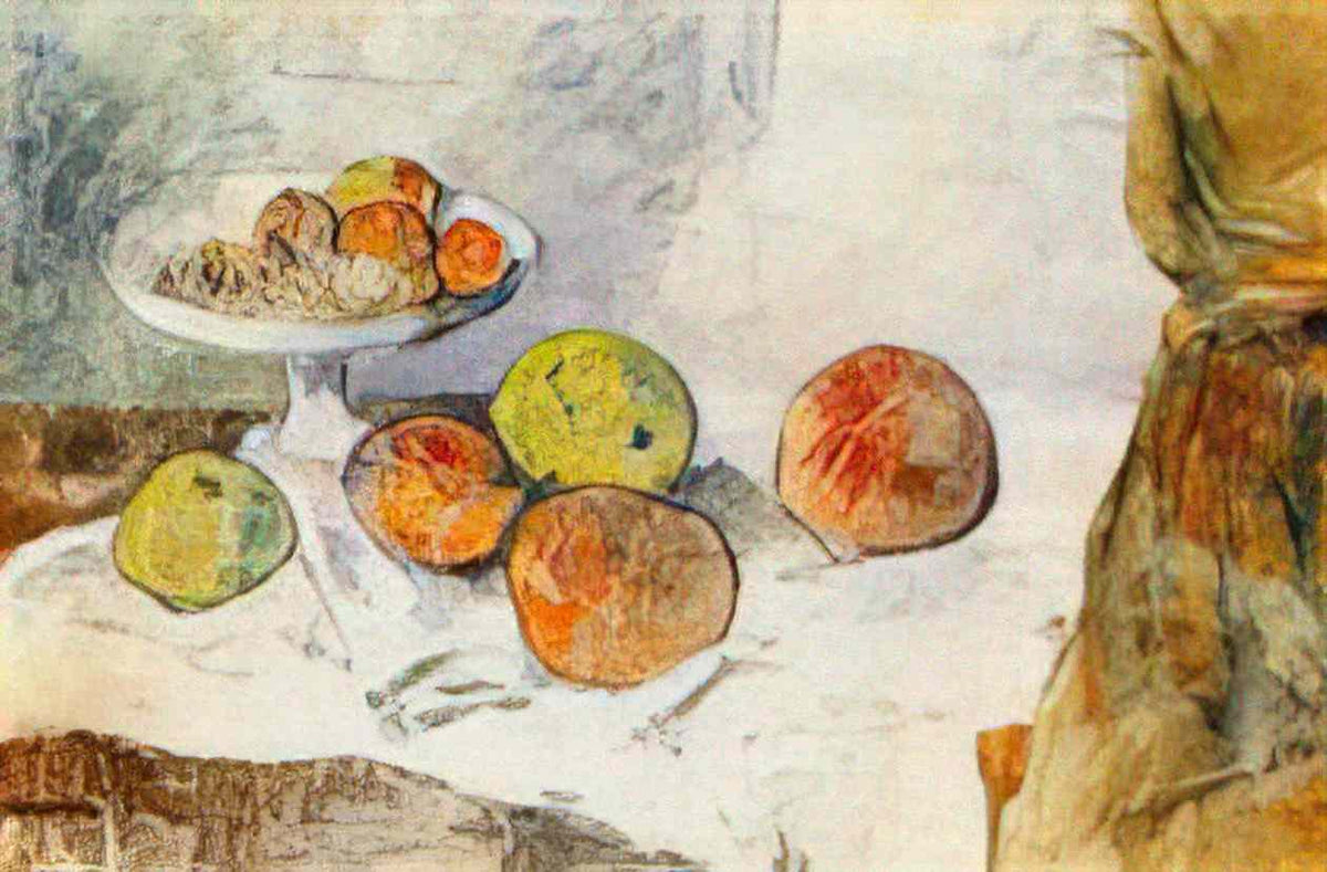 Paul Gauguin still life with fruit plate 1880 Art A4 Photo Print