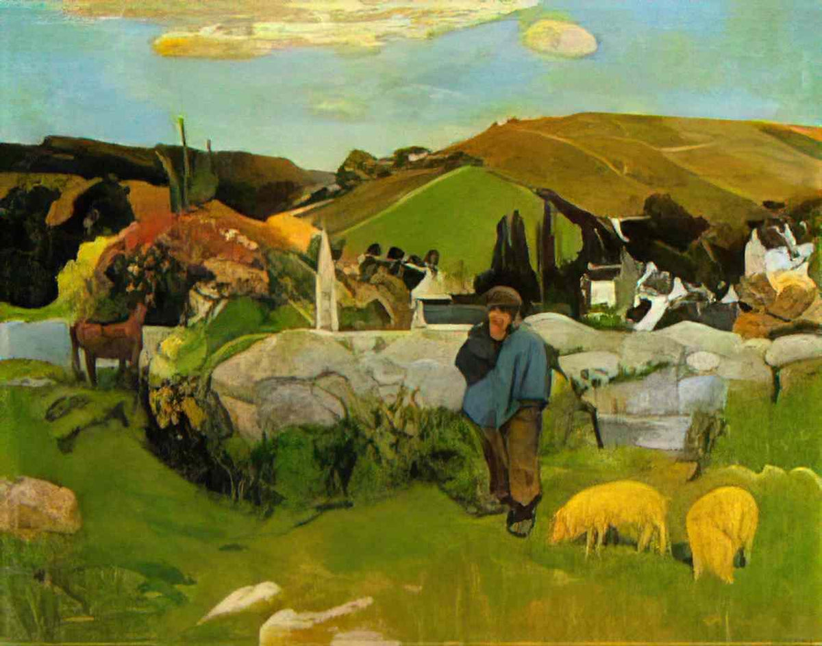 Paul Gauguin swineherd brittany 1888 Art A4 Photo Print