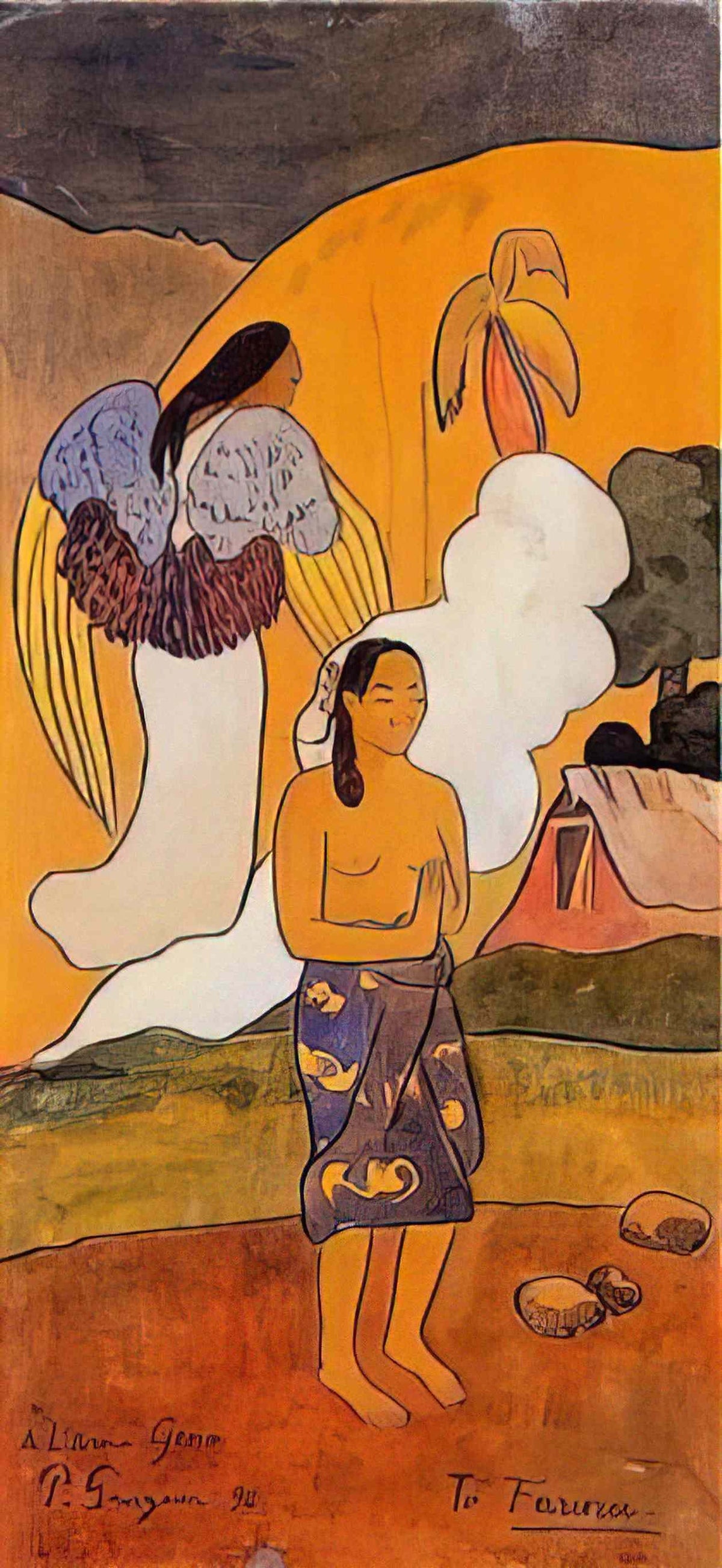Paul Gauguin the encounter 1892 Art A4 Photo Print