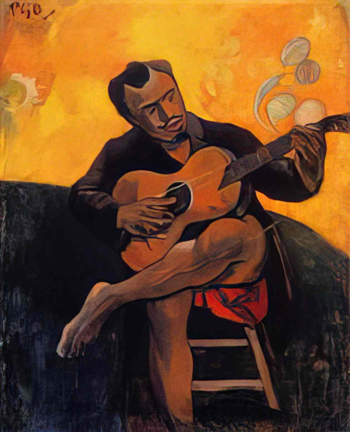 Paul Gauguin the guitar player 1894 Art A4 Photo Print
