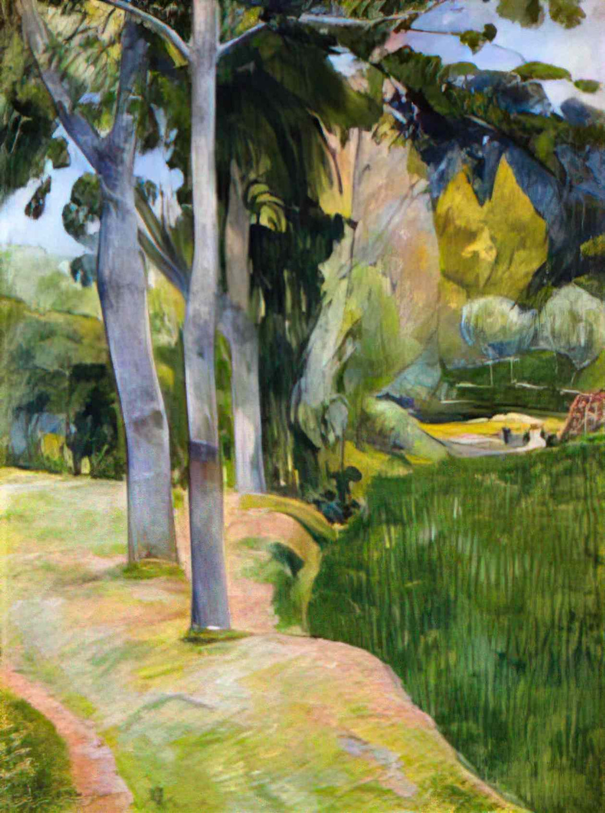 Paul Gauguin the large tree 1889 Art A4 Photo Print