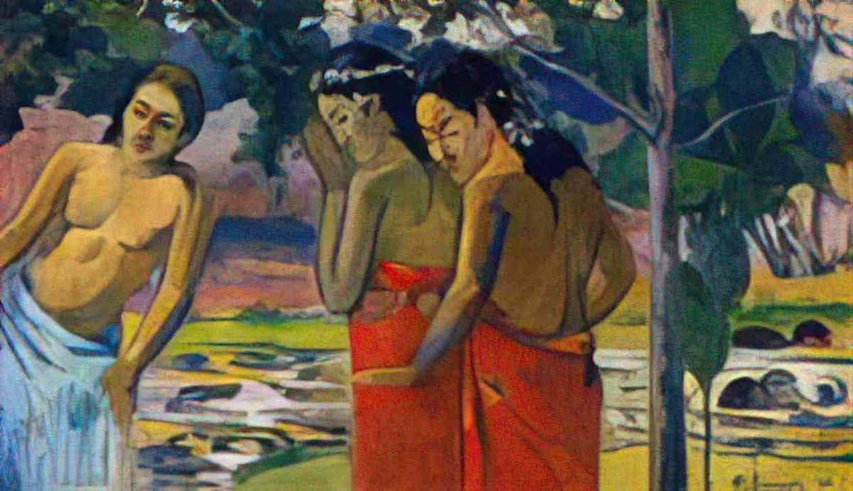 Paul Gauguin three tahitian women 1896 Art A4 Photo Print