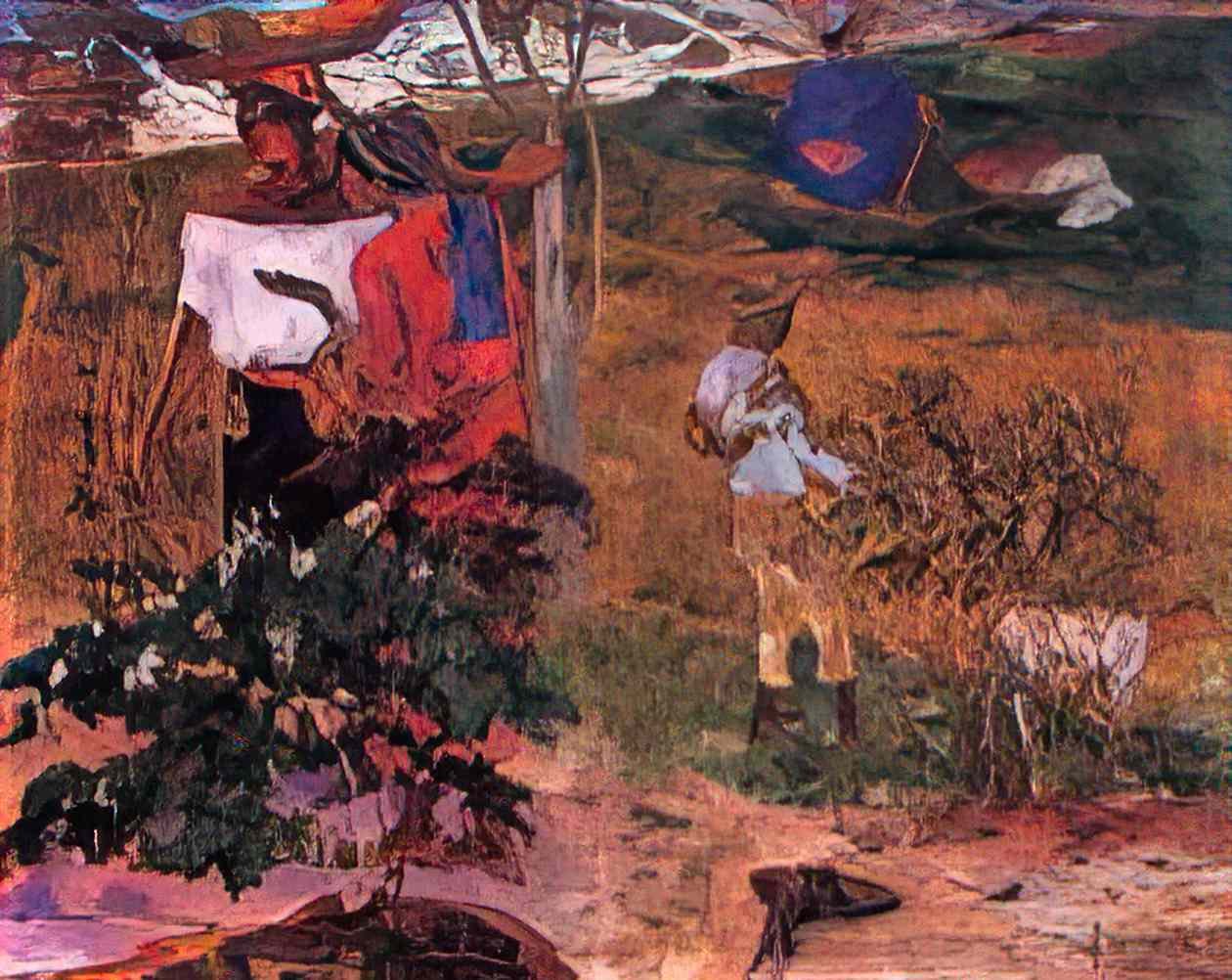 Paul Gauguin tropical conversation 1887 Art A4 Photo Print