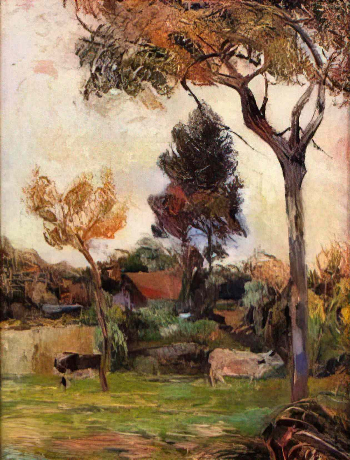 Paul Gauguin two cows in the meadow 1884 Art A4 Photo Print
