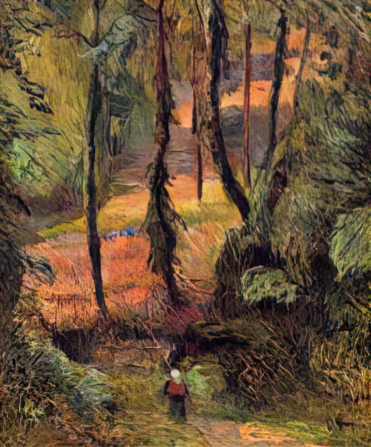 Paul Gauguin wooded path 1884 Art A4 Photo Print