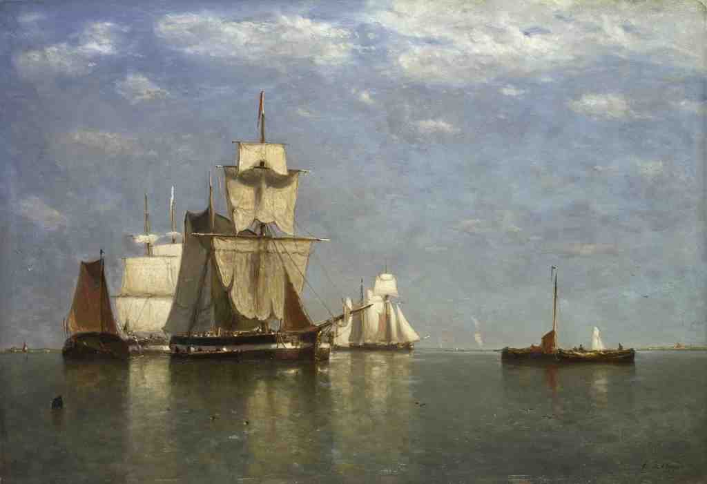 Paul Jean Clays Ships lying off Flushing A4 Photo Print