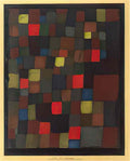 Paul Klee abstract colour harmony in squares with vermillion accents Art A4 Photo Print