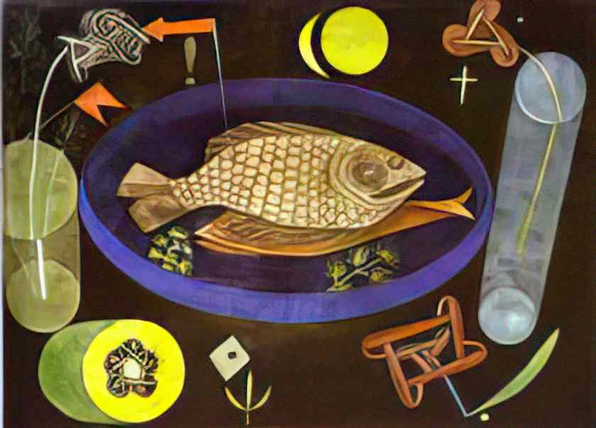 Paul Klee aroundfish 1926 Art A4 Photo Print